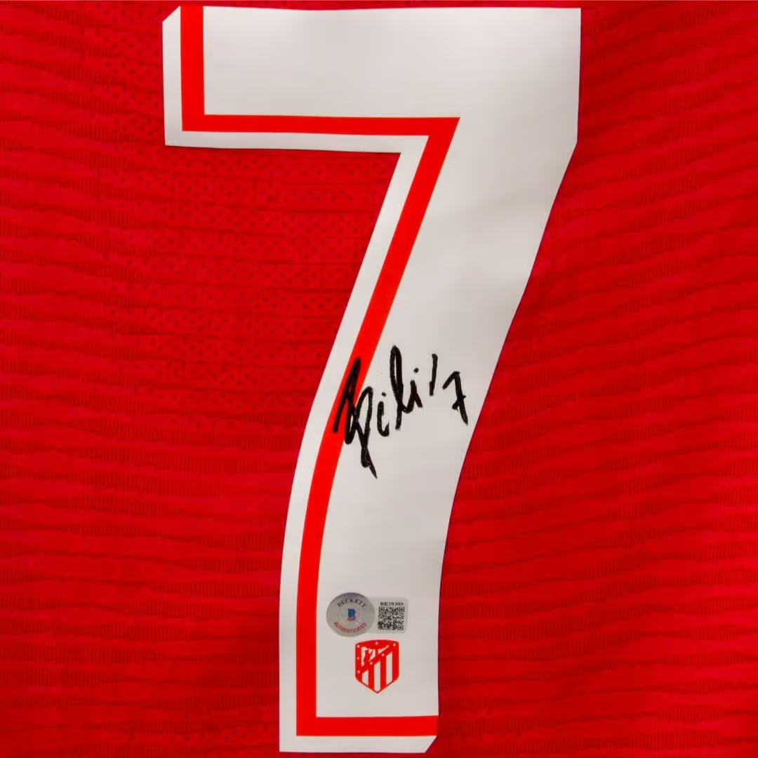 Joao Felix Signed Atletico Madrid Home Soccer Jersey #7 with Beckett COA